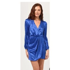 Adelyn Rae Lindsey Wrap Jacquard Mini Dress